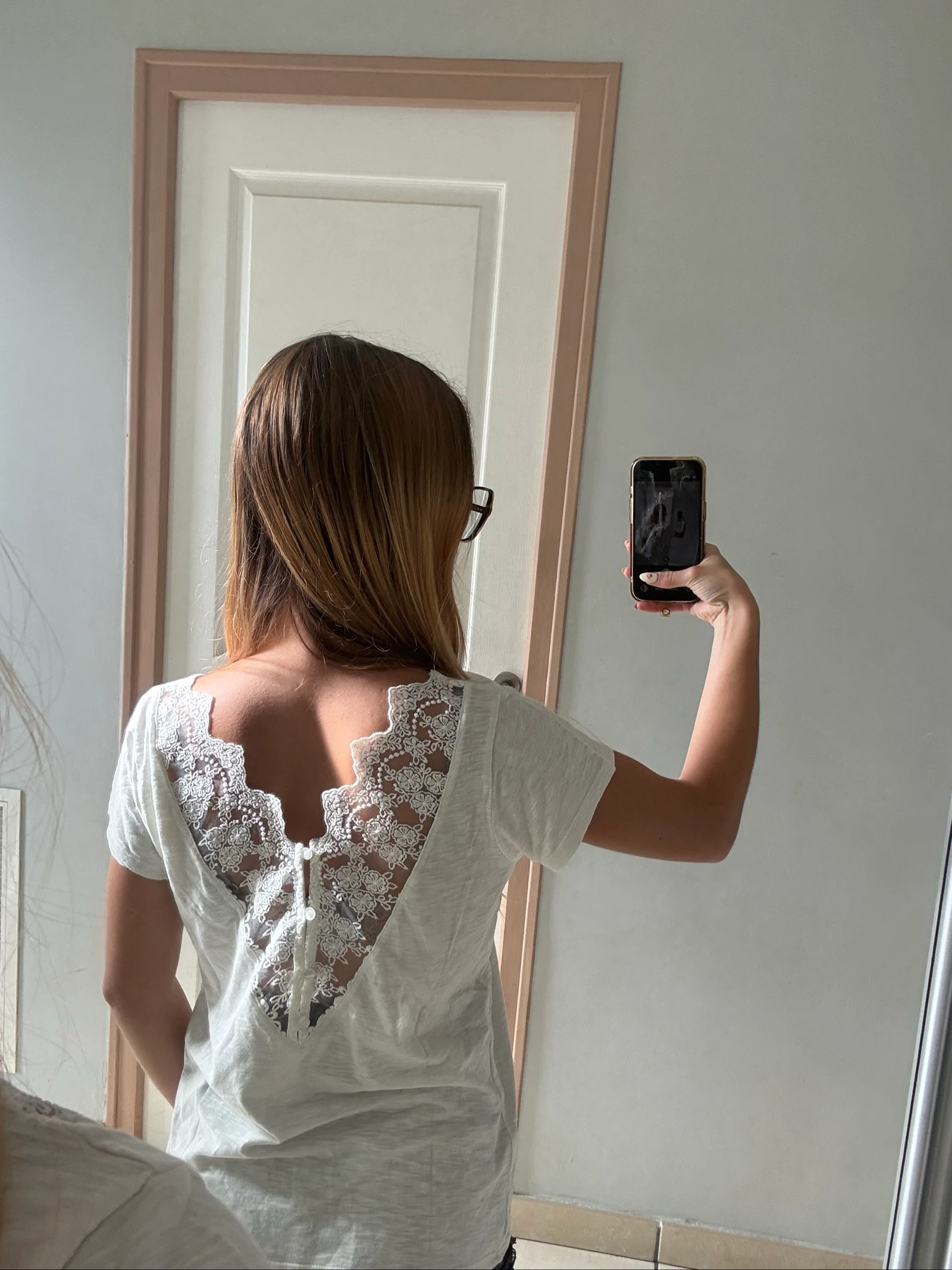 Teeshirt dos en dentelle XS Bonobo